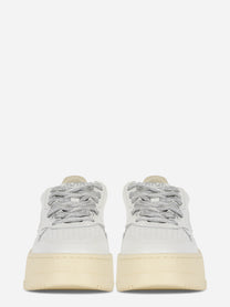 SNEAKERS MEDALIST PLATFORM IN PELLE BIANCA