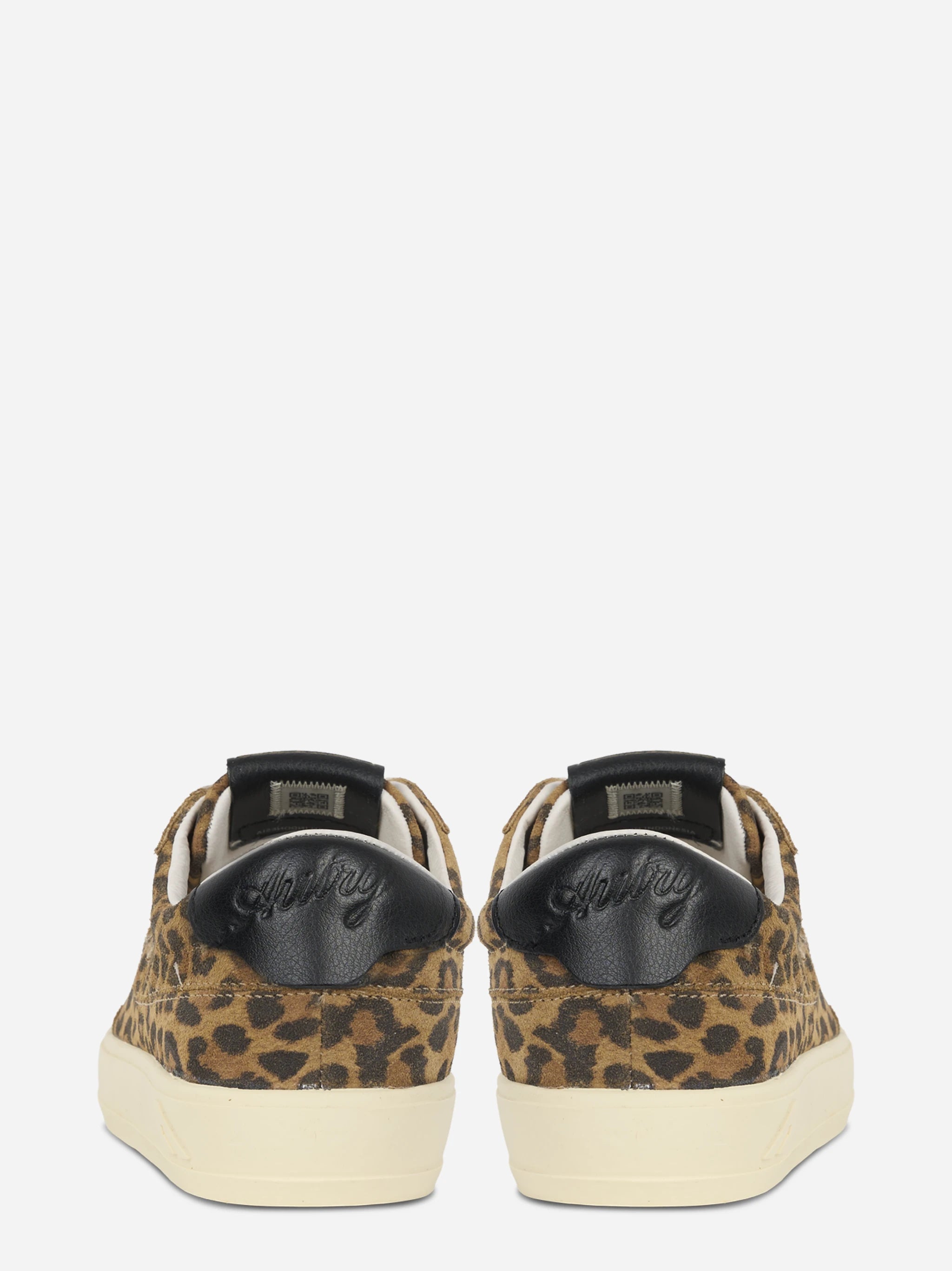 SNEAKERS WINDSCAPE LOW IN SUEDE LEOPARD E NERO