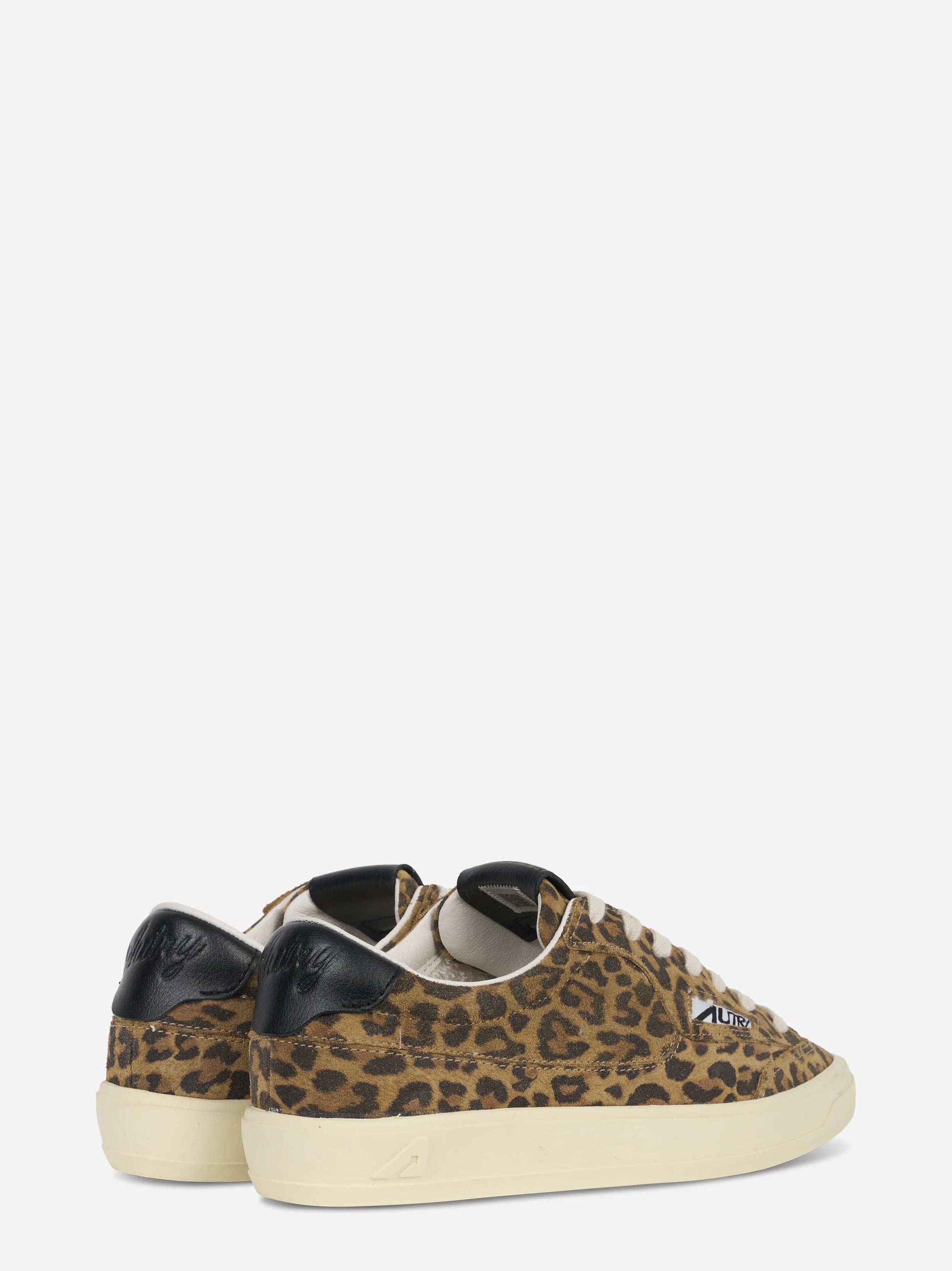 SNEAKERS WINDSCAPE LOW IN SUEDE LEOPARD E NERO