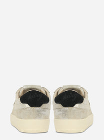 SNEAKERS WINDSCAPE LOW IN SUEDE LAMINATO ARGENTO E NERO