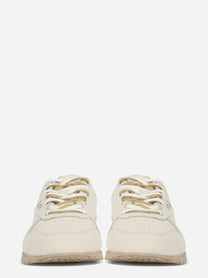 SNEAKERS WINDSPIN IN PELLE NAPPA BIANCO E ORO
