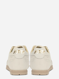 SNEAKERS WINDSPIN IN PELLE NAPPA BIANCO E ORO