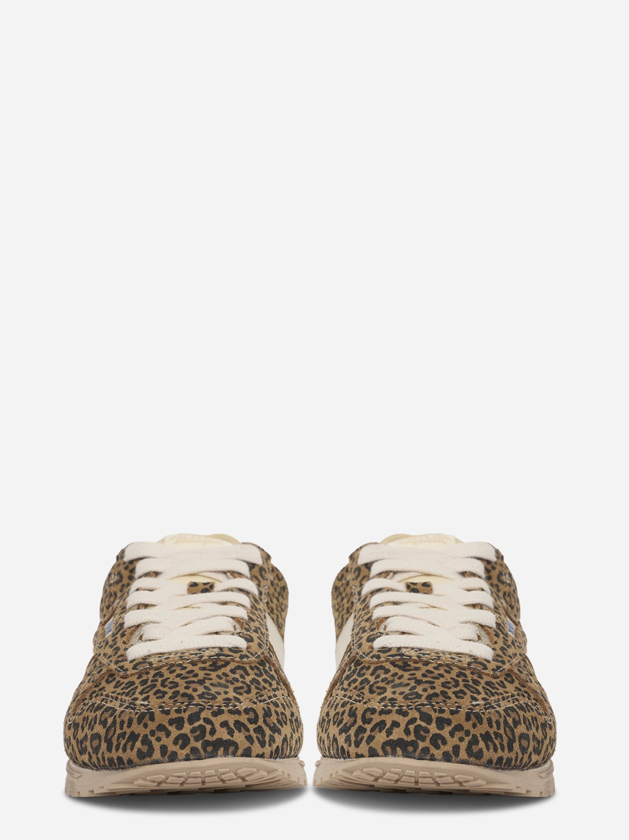 SNEAKERS WINDSPIN IN SUEDE E PELLE LEOPARD E PLATINO