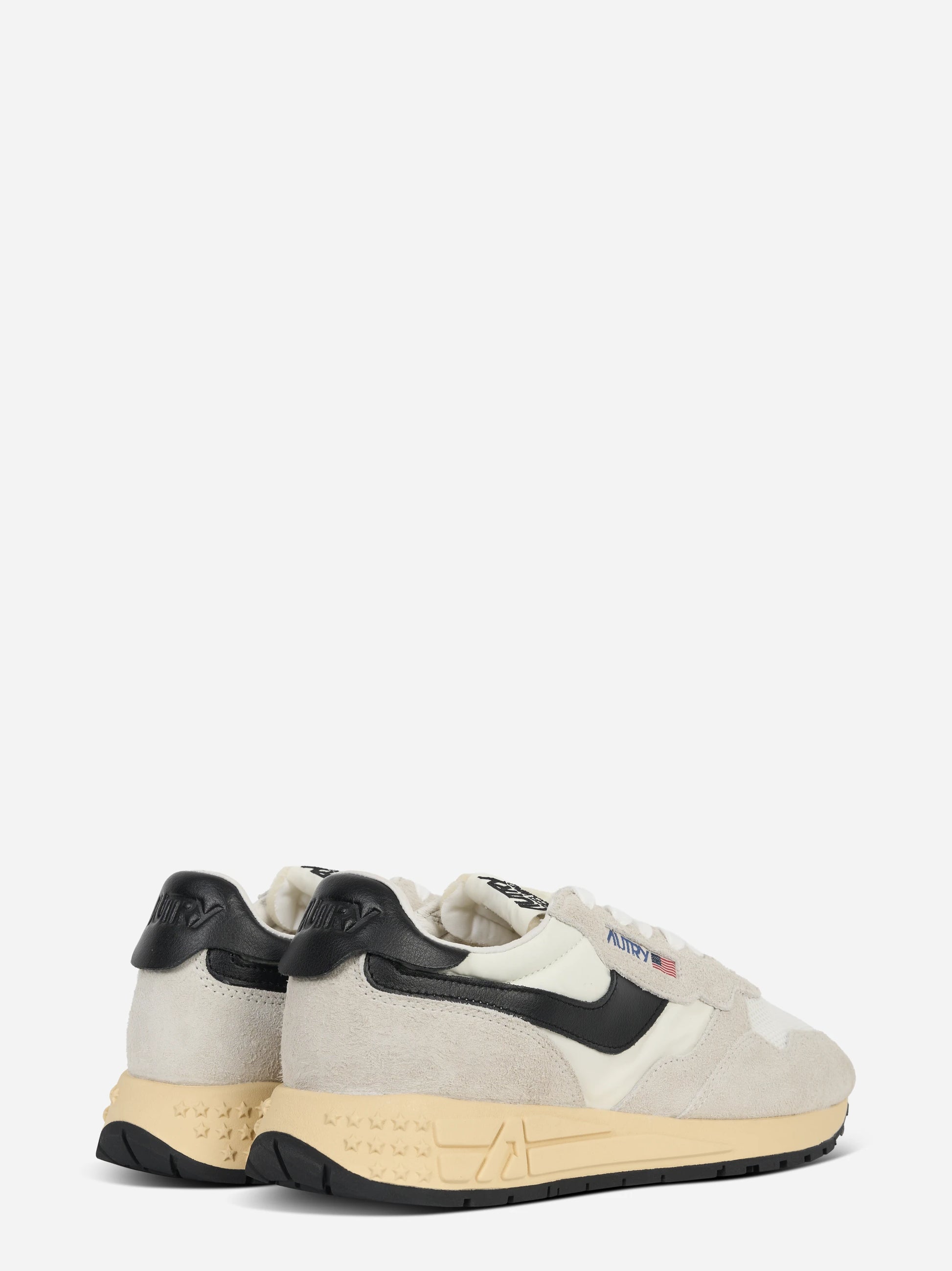 SNEAKERS REELWIND LOW IN NYLON E SUEDE bianco E nero