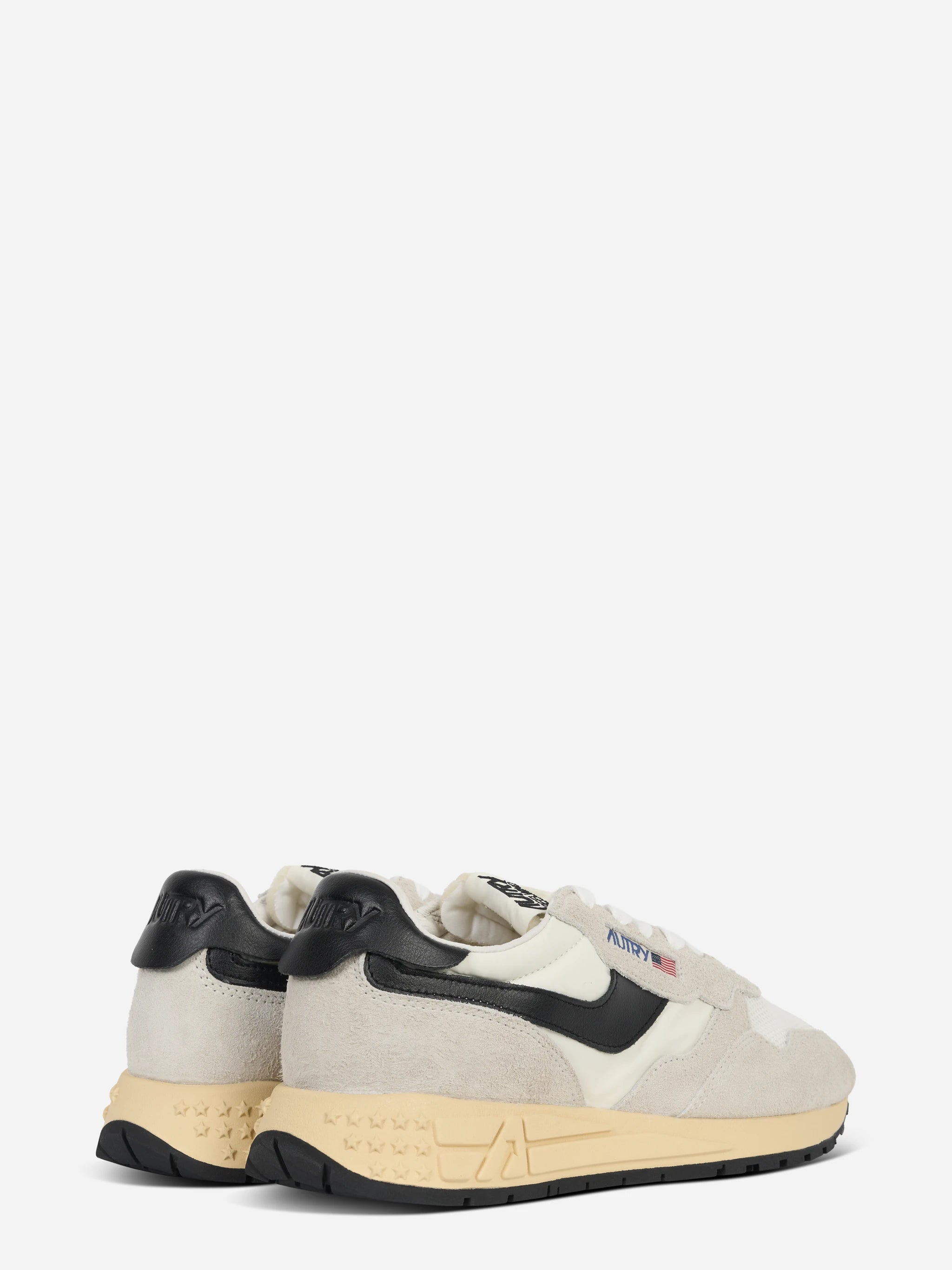 SNEAKERS REELWIND LOW IN NYLON E SUEDE bianco E nero