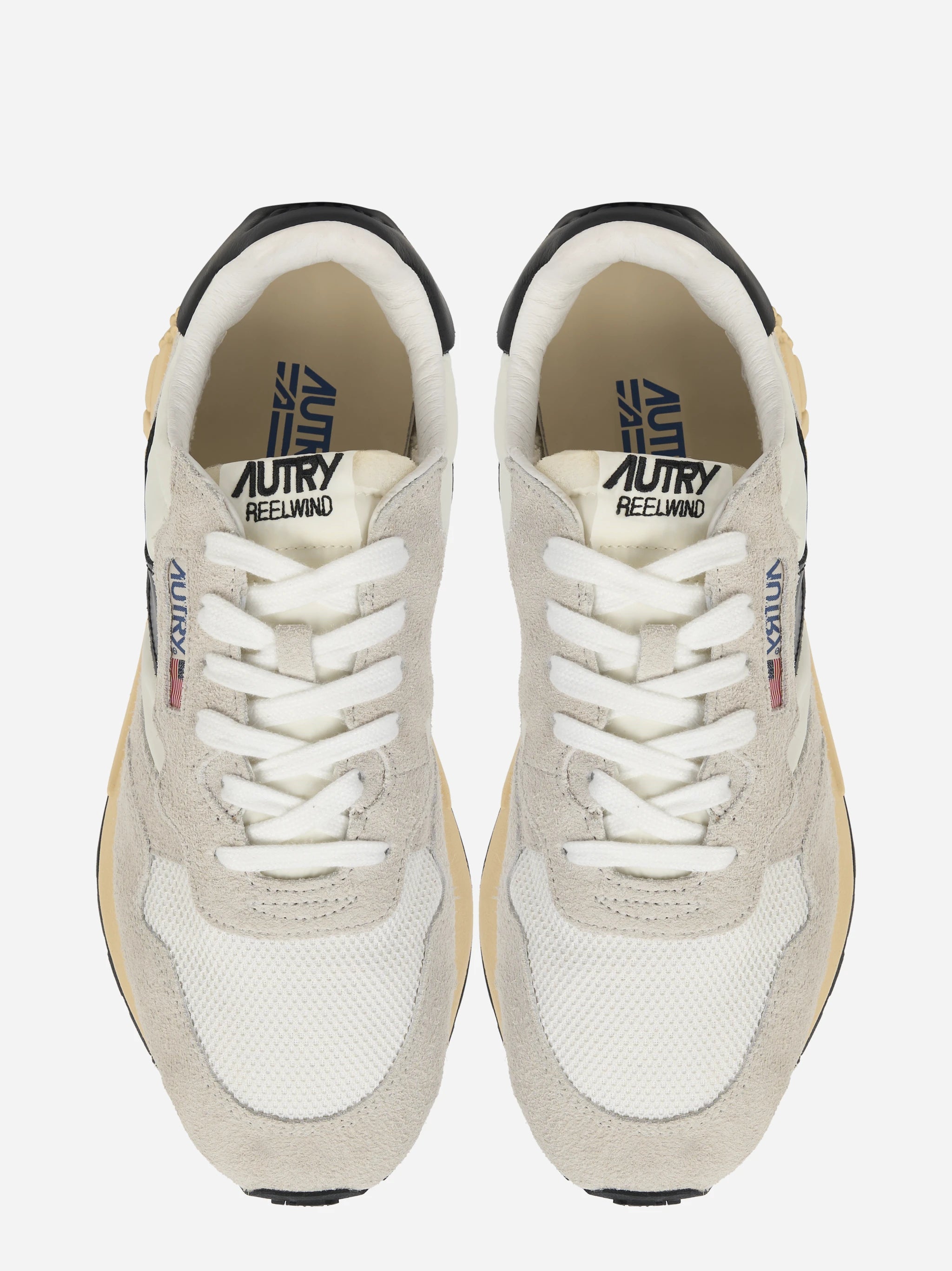 SNEAKERS REELWIND LOW IN NYLON E SUEDE bianco E nero