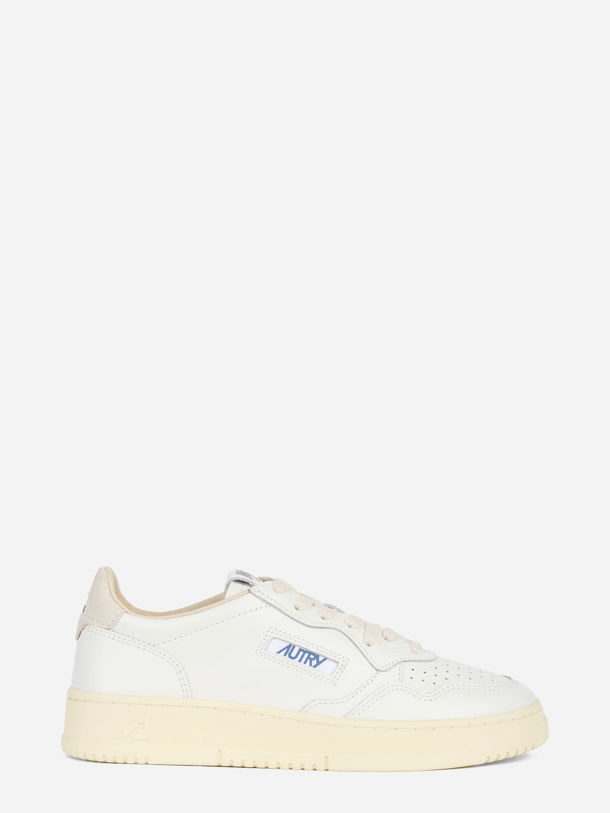 Sneaker Medalist Low in pelle e suede bianca - vista laterale