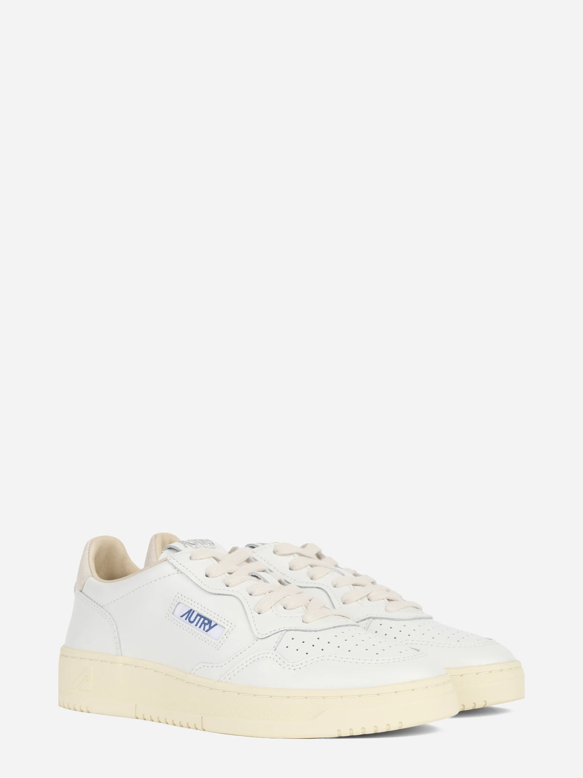 Sneaker Medalist Low in pelle e suede bianca - vista tre quarti