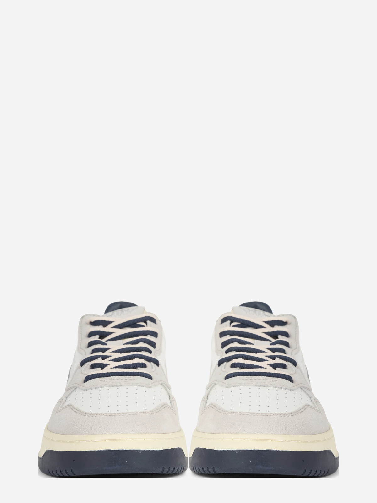 Sneaker Medalist Low in pelle e suede blu - vista frontale