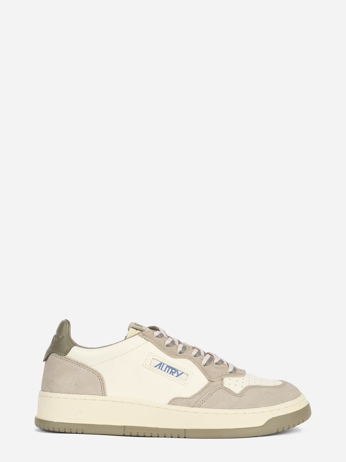 Sneaker Medalist Low in pelle e suede beige - vista laterale
