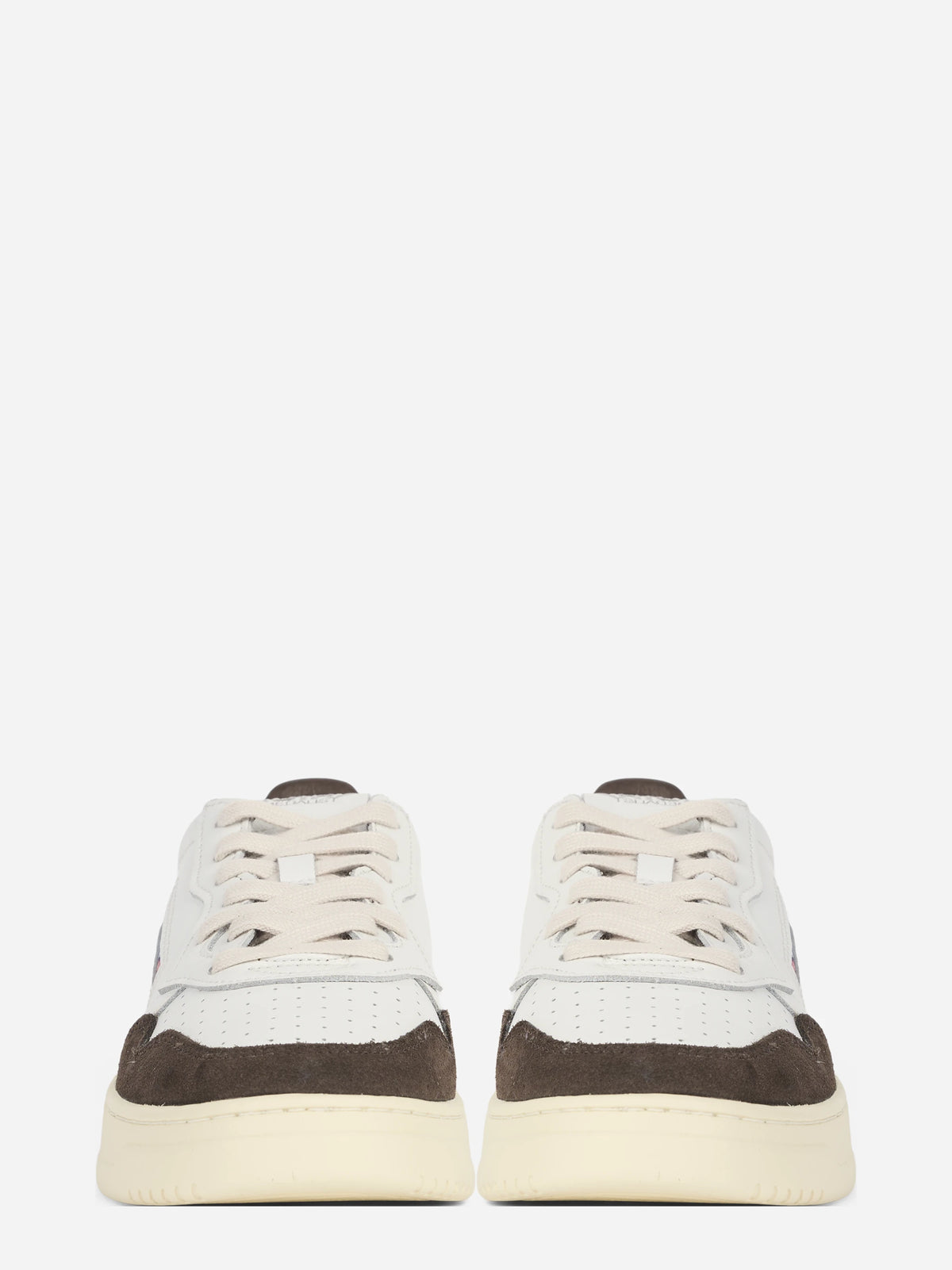 Sneaker Medalist Low in pelle e suede marrone - vista frontale