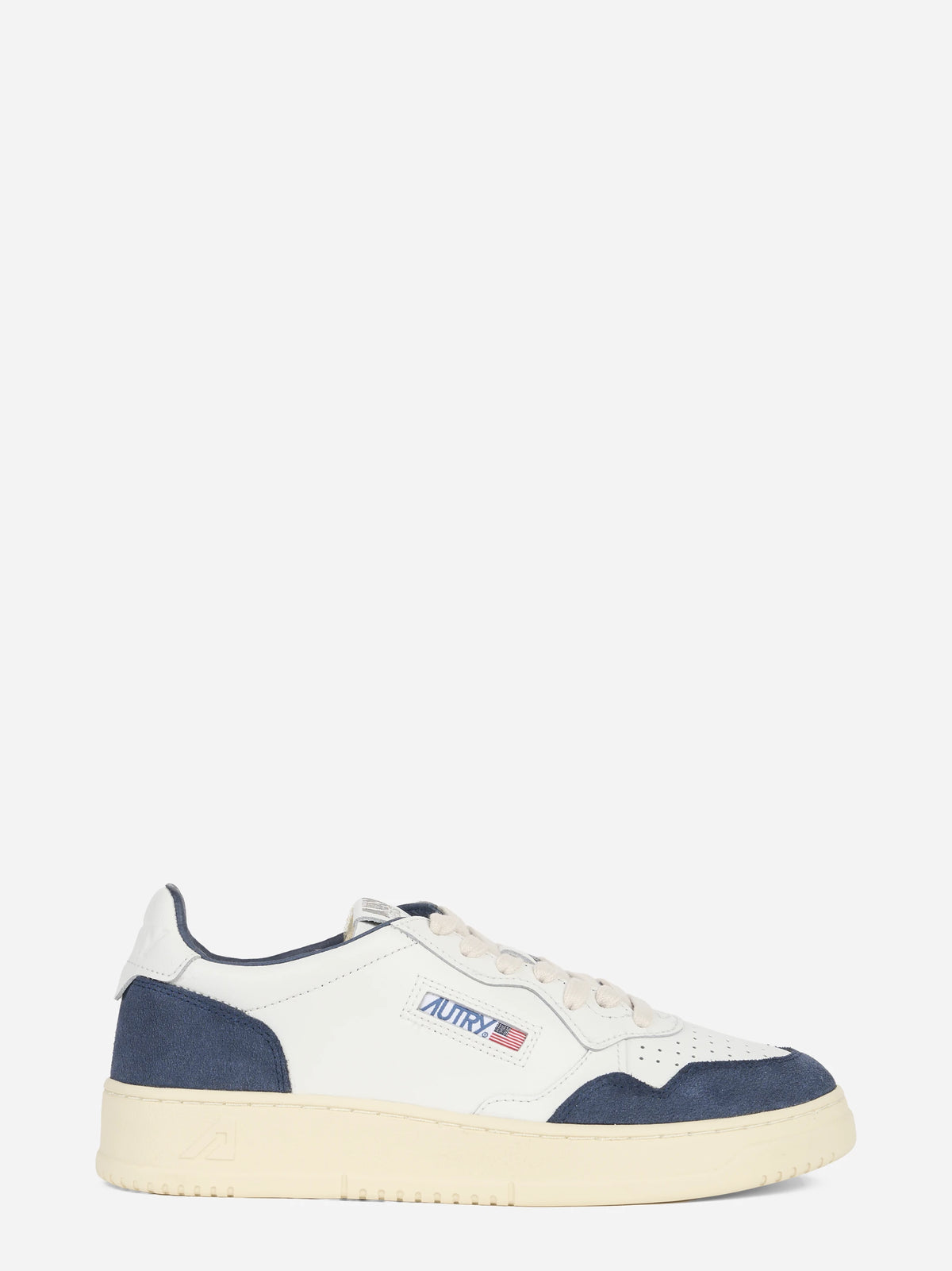 Sneaker Medalist Low in pelle e suede blu - vista laterale