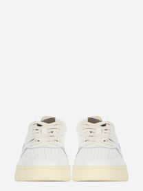 Sneaker Medalist Low in pelle e suede marrone - vista frontale