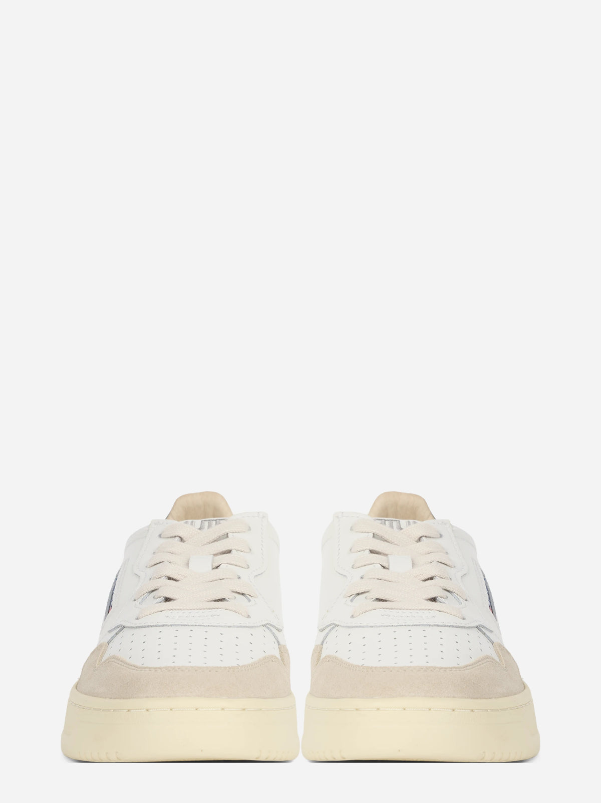Sneaker Medalist Low in pelle e suede verde - vista frontale