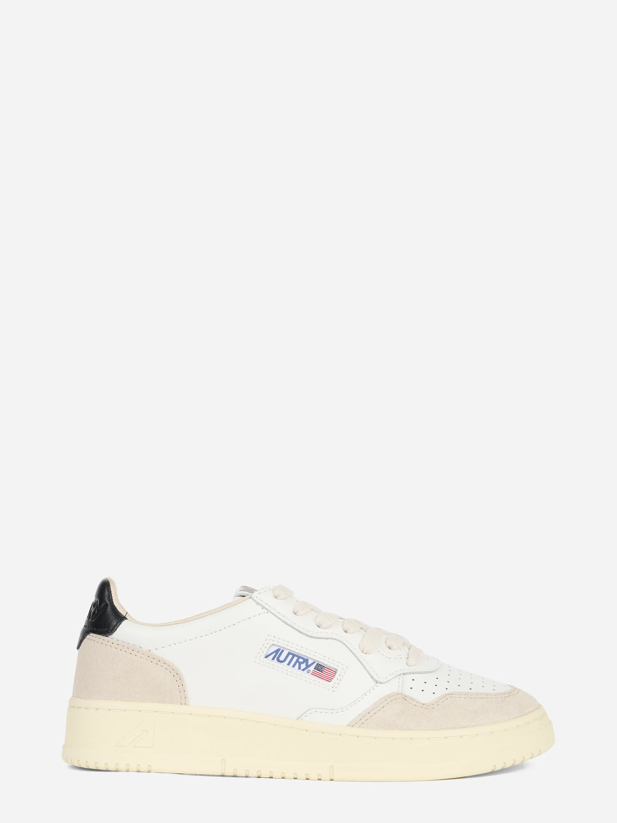 Sneaker Medalist Low in pelle bianca e nera - vista laterale