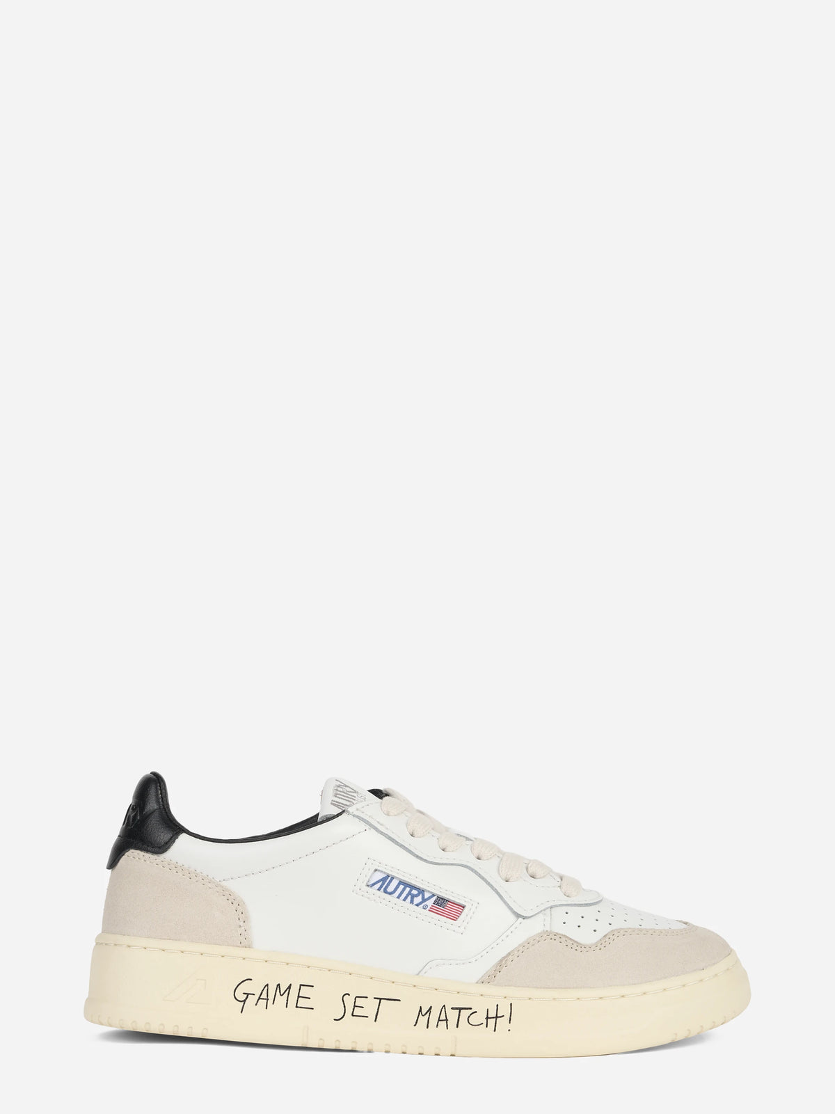 Sneaker Medalist Low in pelle bianca e nera - vista laterale