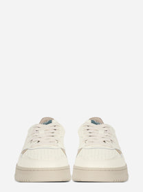Sneaker Medalist Low in pelle bianca e blu - vista frontale