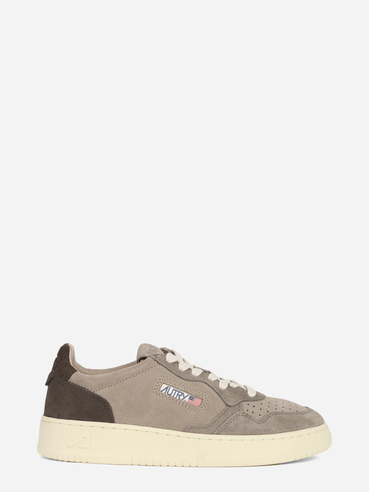 Sneaker Medalist Low tricolor in suede marrone - vista laterale