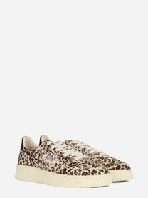 Sneaker Medalist Low effetto cavallino leopardato - vista tre quarti