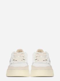 Sneaker Medalist Low in pelle bianca e argento - vista frontale