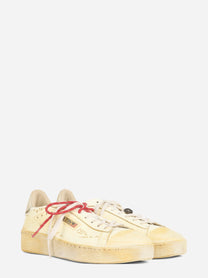 Sneaker Dallas Vintage Low in pelle beige - vista frontale