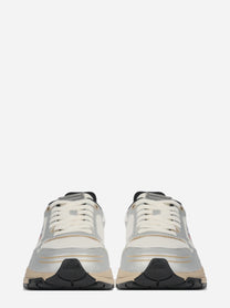 Sneaker Hyperway Low in mesh argento - vista frontale