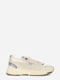 Sneaker Hyperway Low in suede e mesh beige - vista laterale