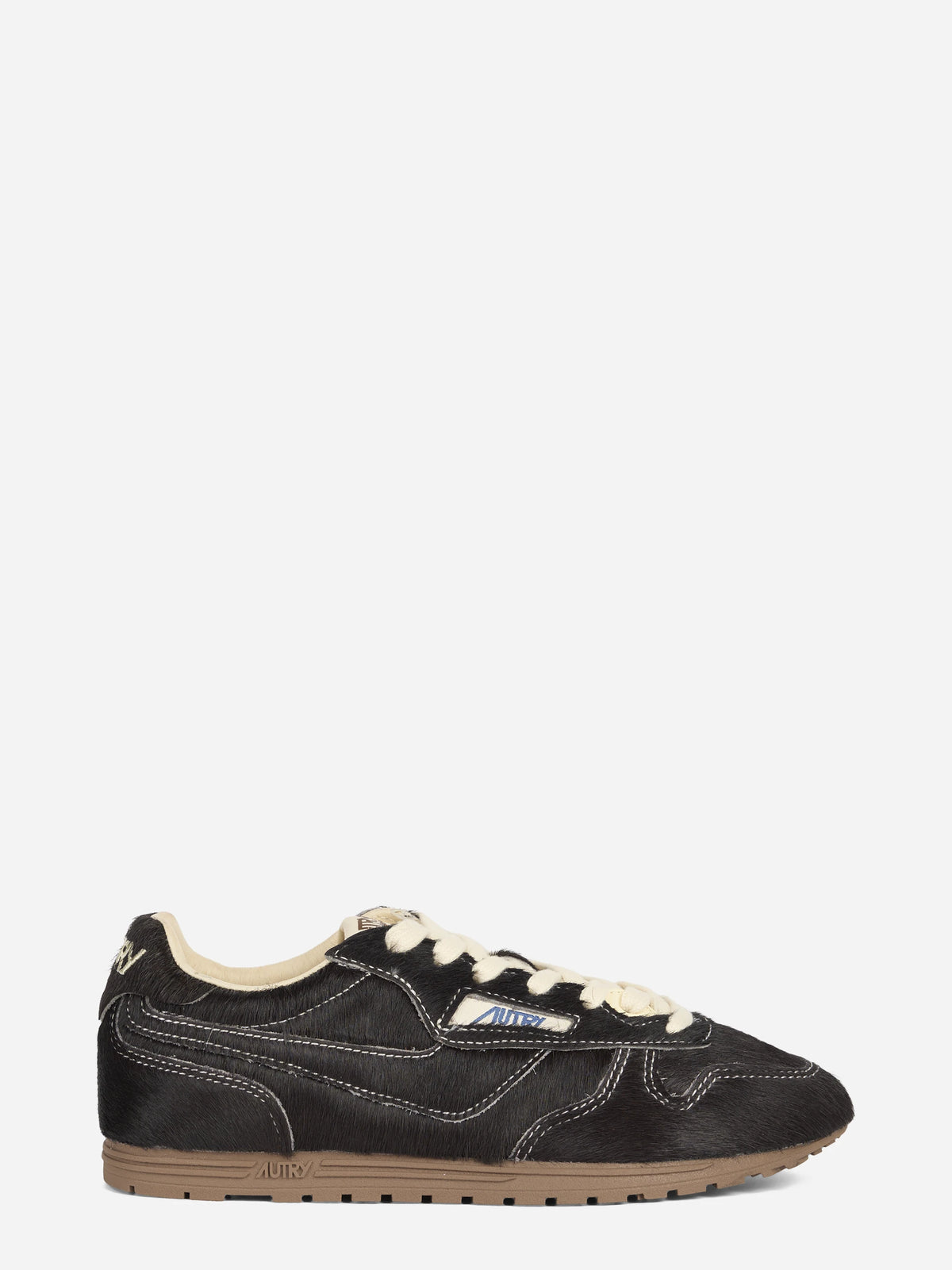 Sneaker Windspin Low effetto cavallino marrone - vista laterale