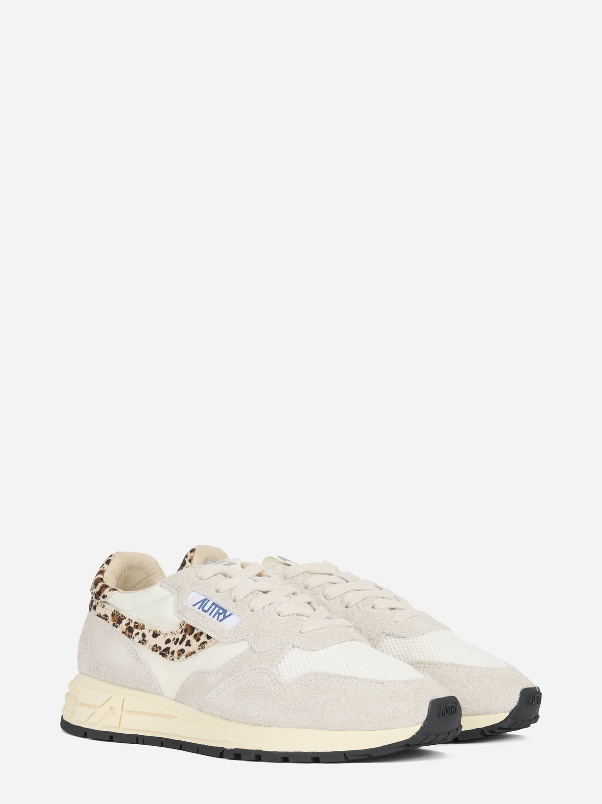 Sneaker Reelwind Low in nylon e suede grigia - vista tre quarti