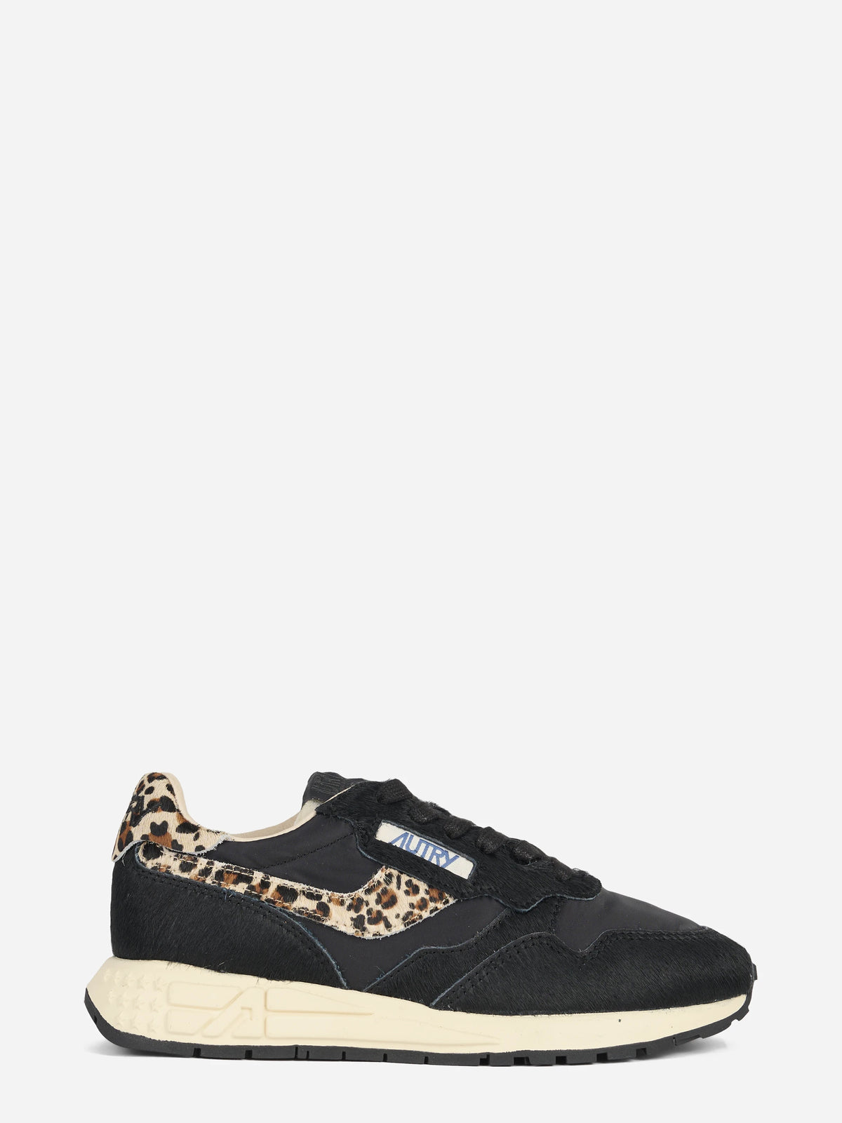 Sneaker Reelwind Low effetto cavallino nera - vista laterale