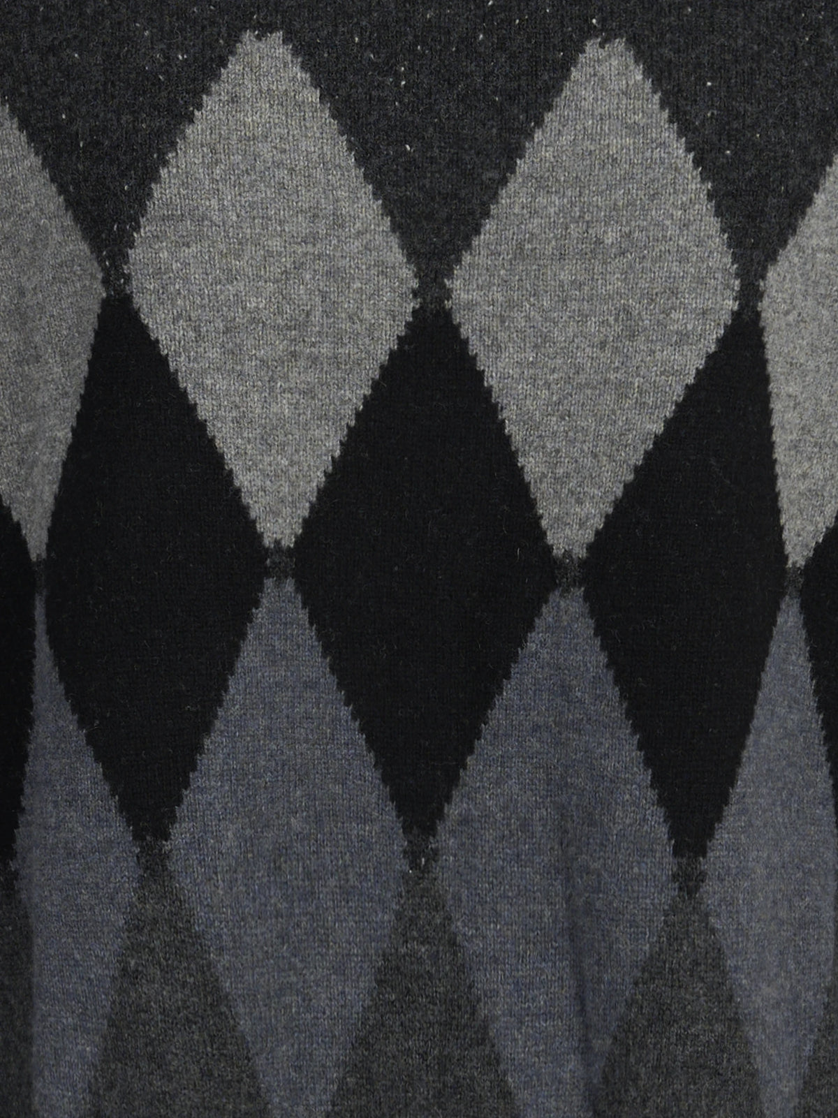 Maglia girocollo argyle in lana grigio - dettaglio del prodotto