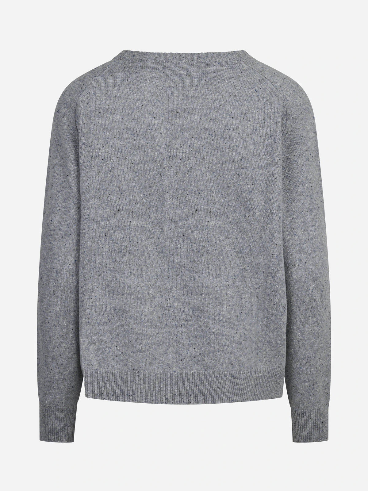 Maglia girocollo argyle in lana grigio - vista posteriore