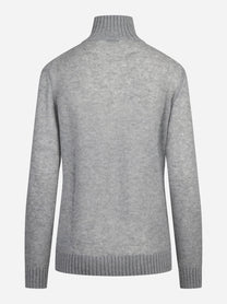 Dolcevita in cashmere grigio - vista posteriore