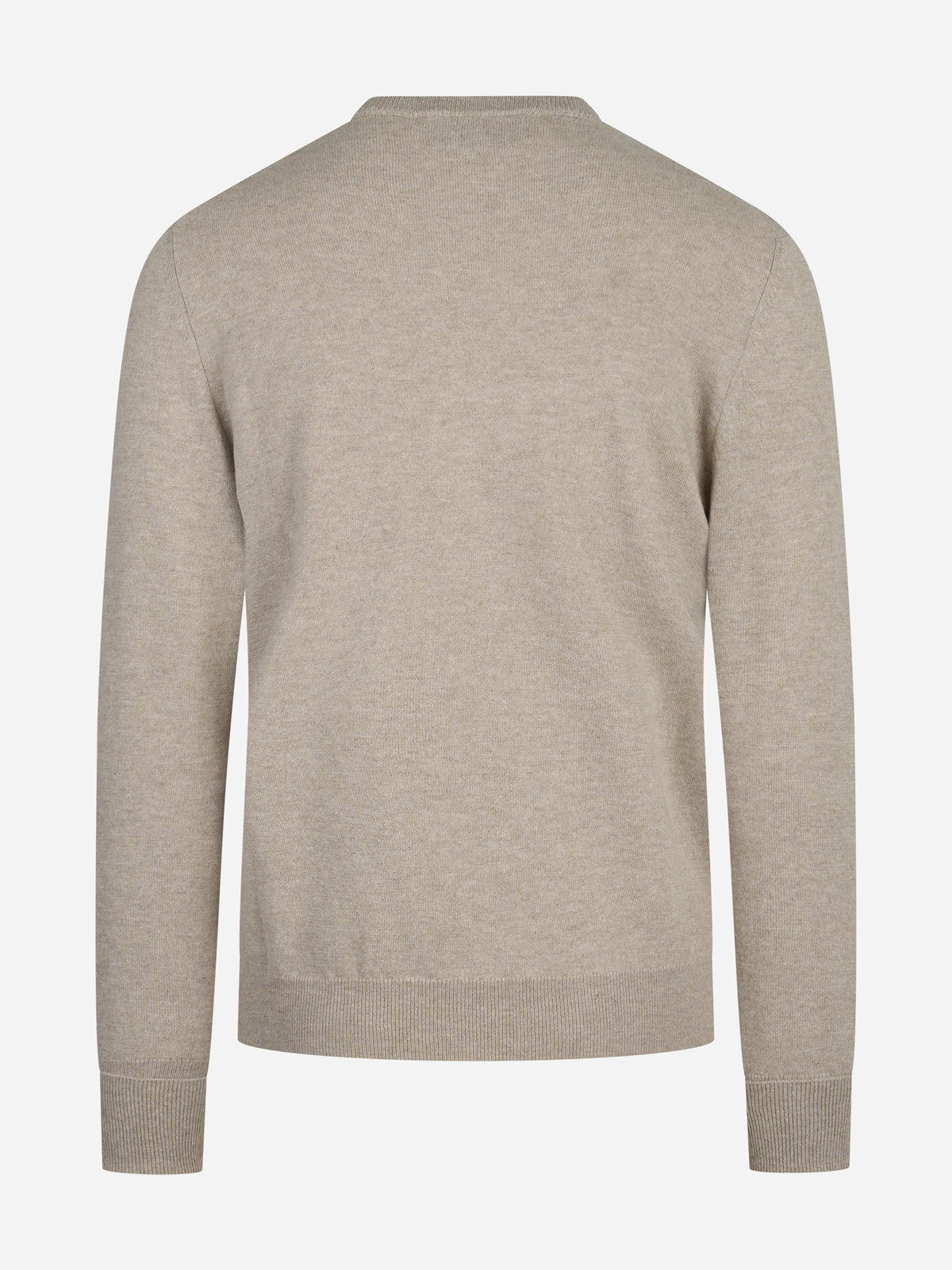 Maglia girocollo in cashmere beige - vista posteriore