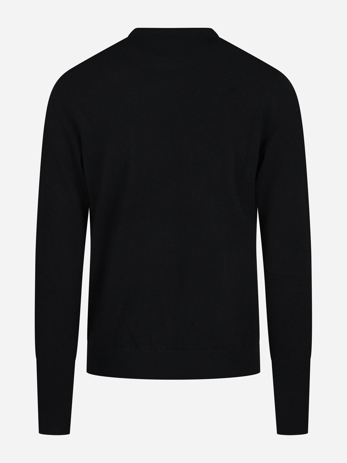 Maglia girocollo in cashmere nero - vista posteriore