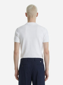 Maglia manica corta in cotone bianco finezza 18