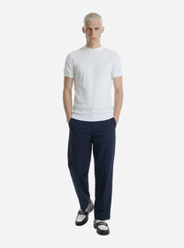 Maglia manica corta in cotone bianco finezza 18