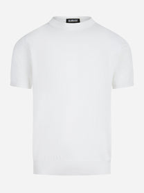 Maglia manica corta in cotone bianco finezza 18