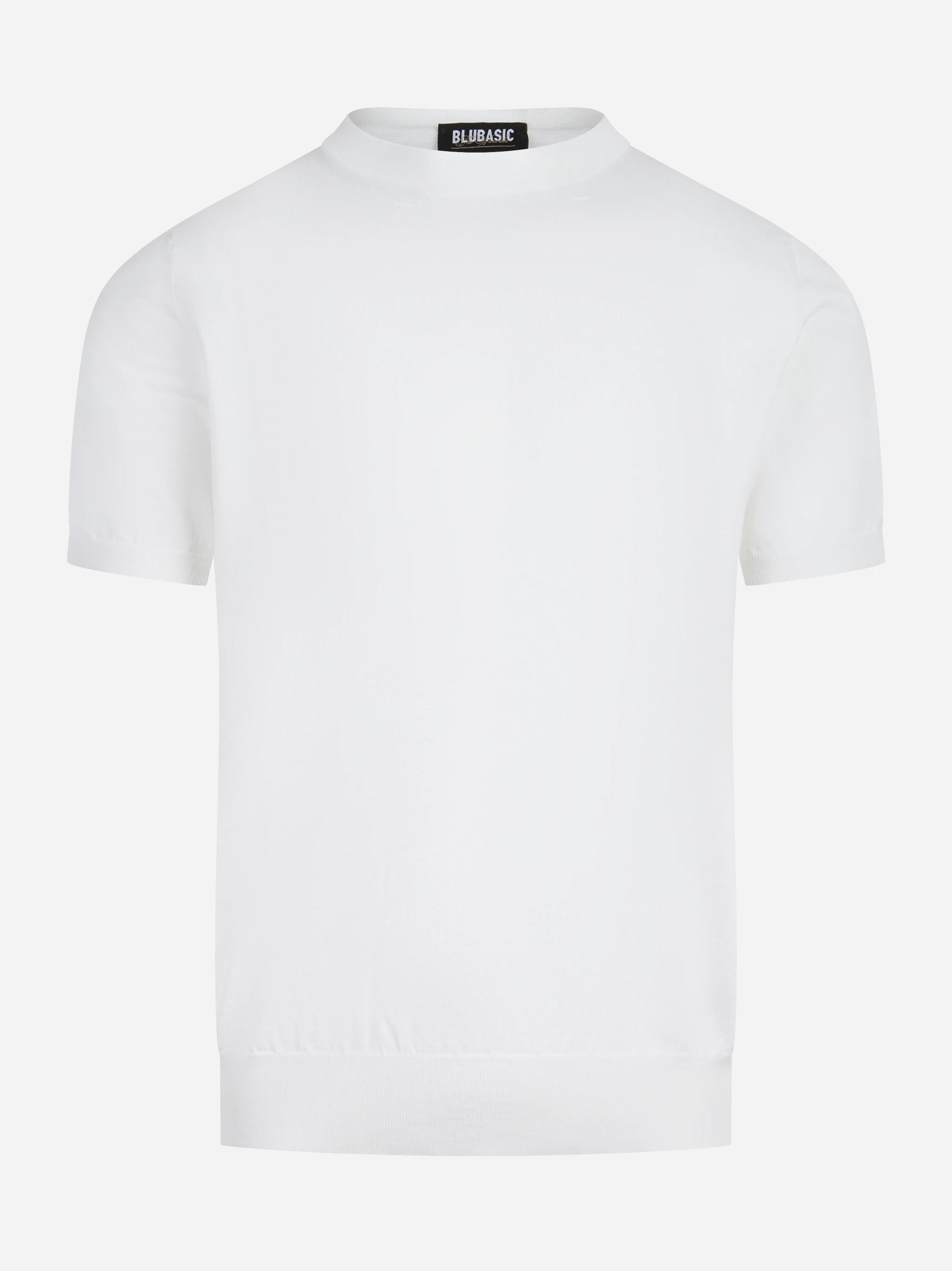 Maglia manica corta in cotone bianco finezza 18