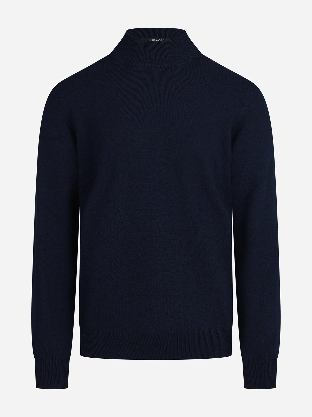 Maglia lupetto in cashmere blu - vista frontale