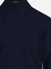 Maglia lupetto in cashmere blu - dettaglio del prodotto