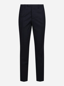 Abito monopetto in lana blu - pantaloni, vista frontale