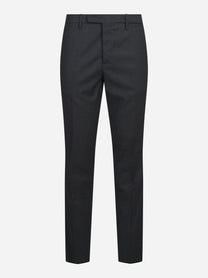 Abito monopetto in lana grigio - pantaloni, vista frontale