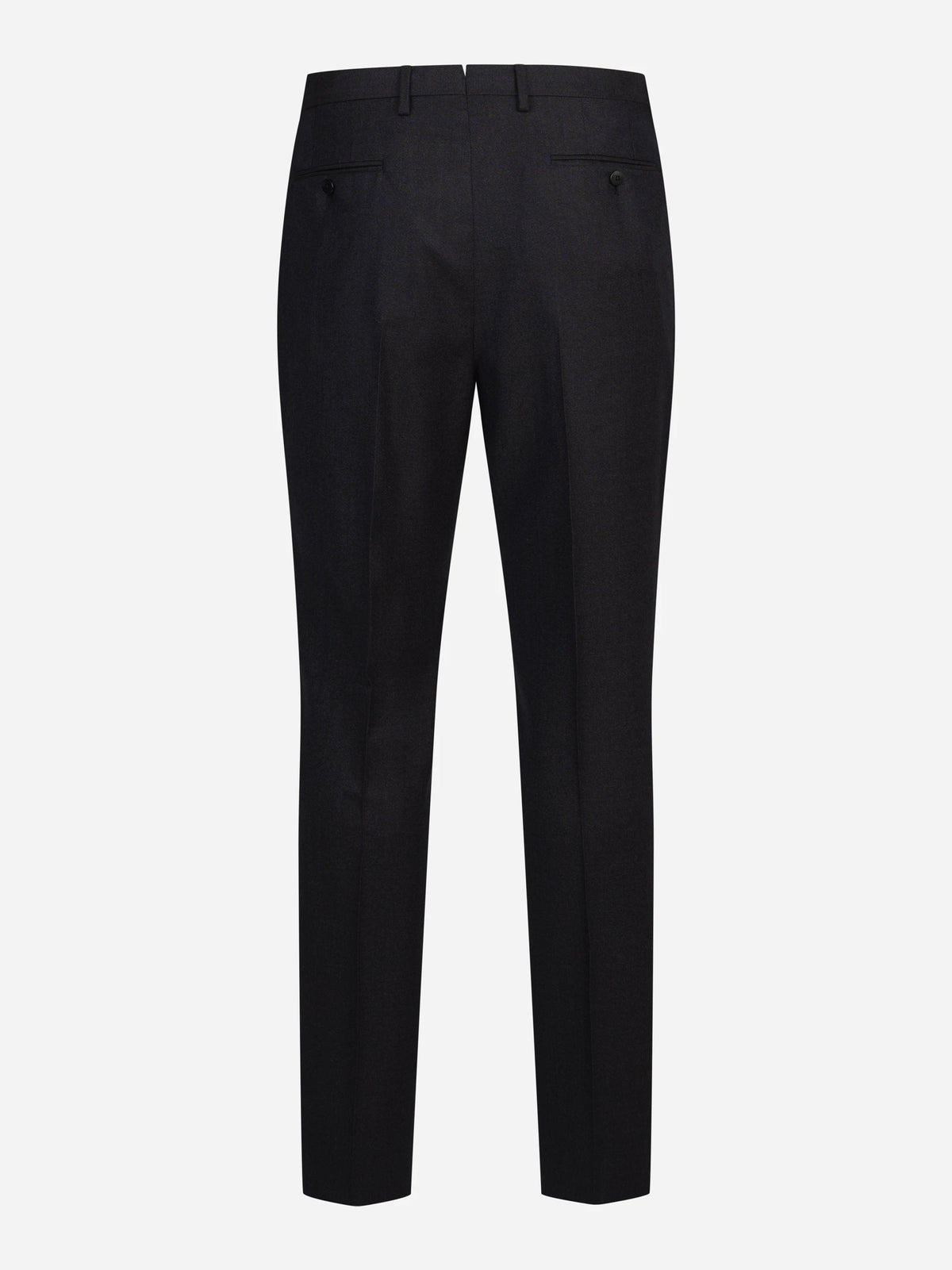 Abito monopetto in lana blu - pantaloni, vista frontale