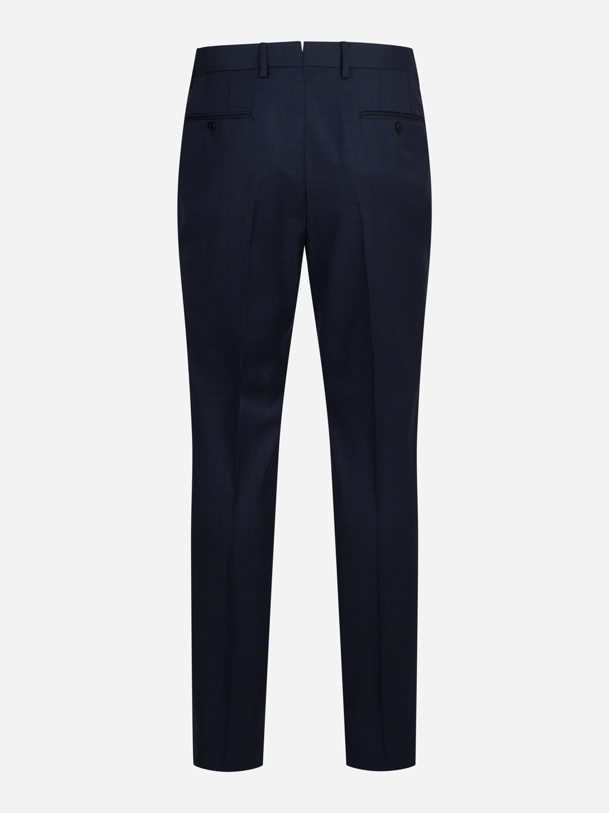 Abito monopetto in lana blu - pantaloni, vista frontale