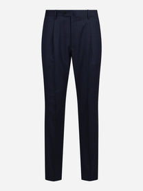 Abito monopetto in lana blu - pantaloni, vista posteriore