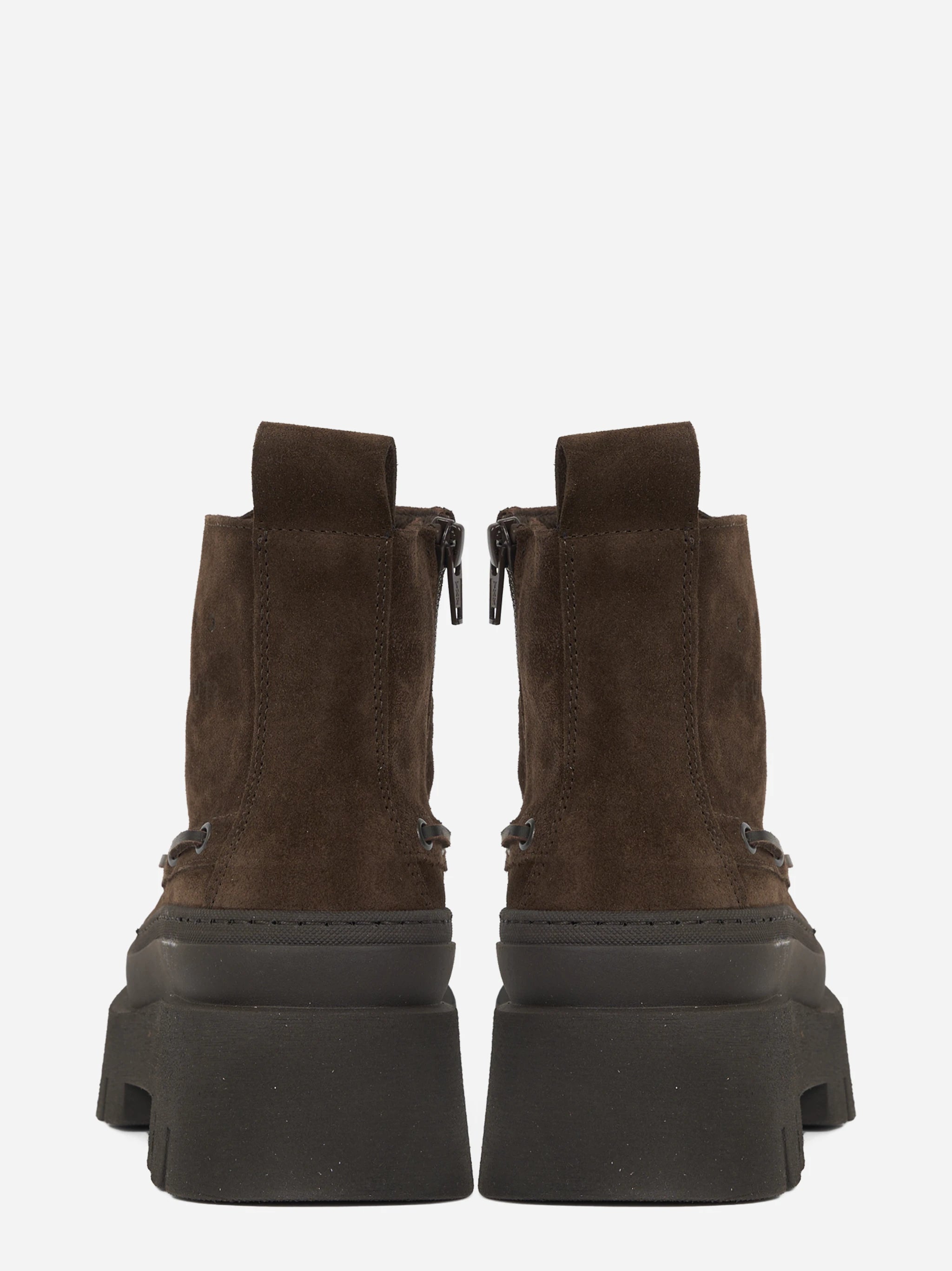 Stivaletto stringato CPH697 in camoscio chocolate - vista posteriore