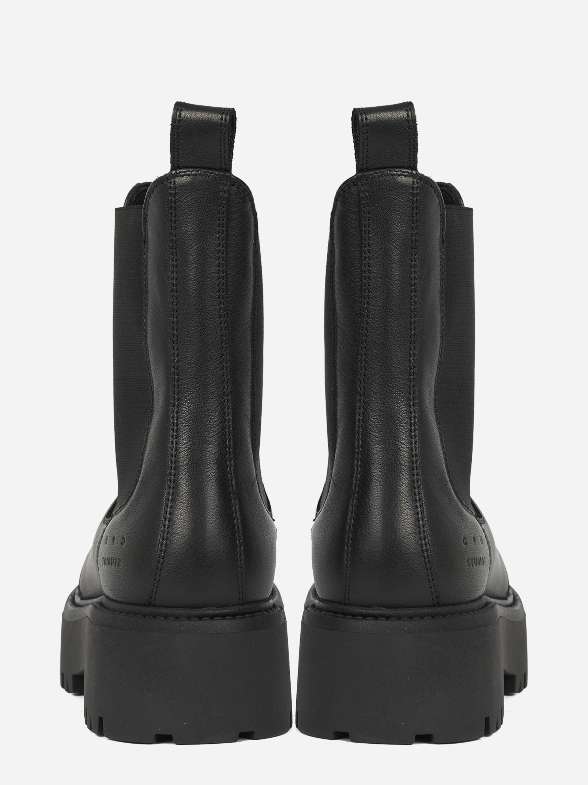 Chelsea boot CPH715 in pelle nera - vista posteriore