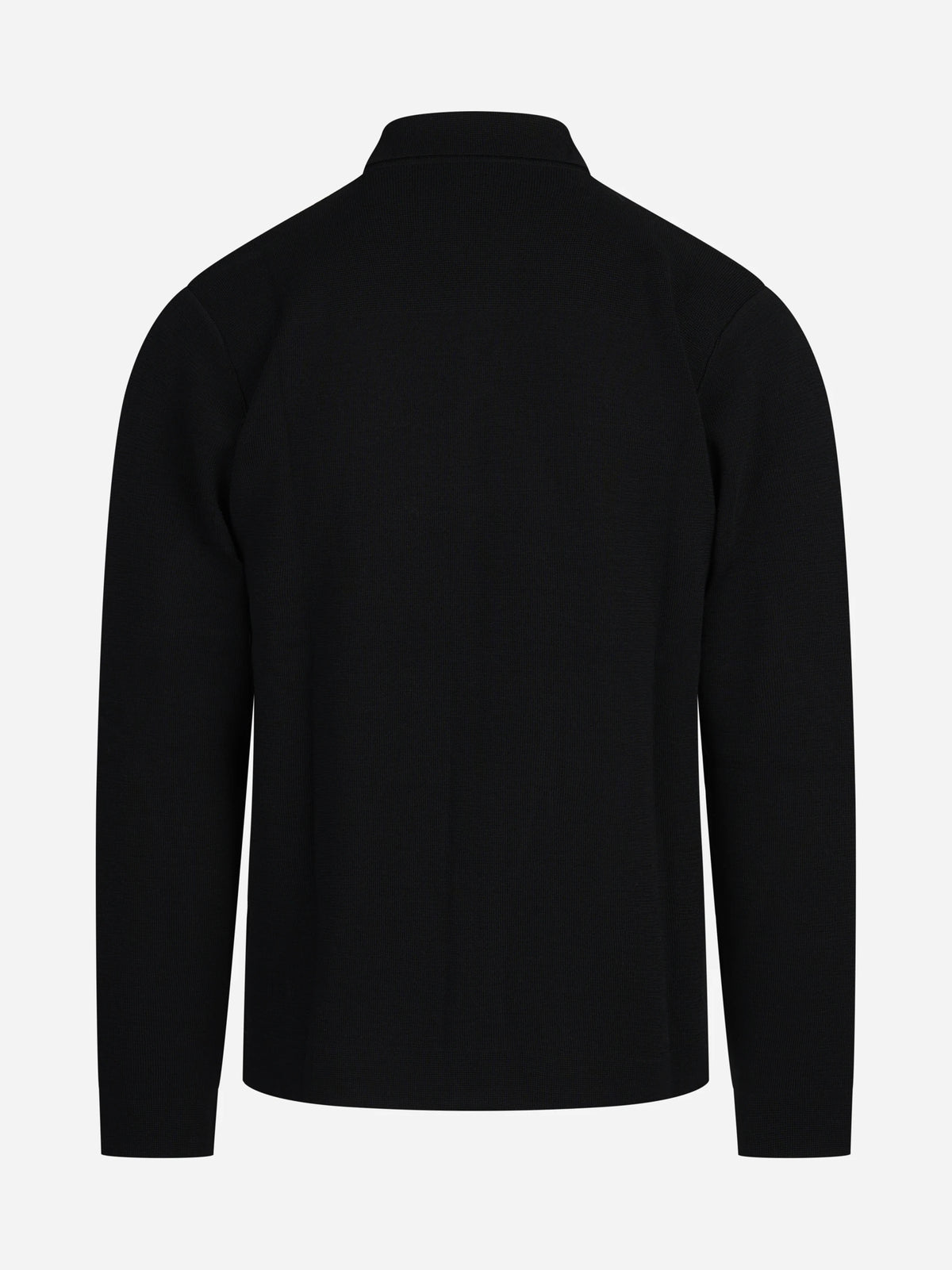 Cardigan con zip in lana nero - dettaglio del prodotto