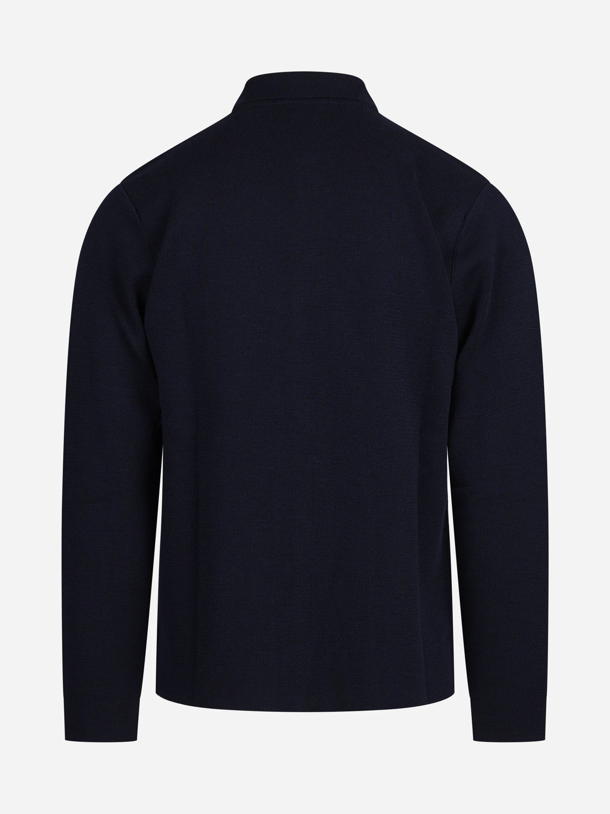 Cardigan con zip in lana blu - dettaglio del prodotto